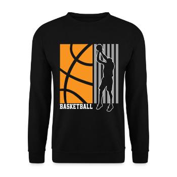 Basketball Basketballer - Unisex Pullover - Schwarz - Vorne - Alina (178cm) & Michal (187cm)