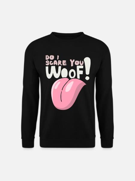 Woof! Funny saying for dog owners Halloween - Unisex Sweatshirt - black