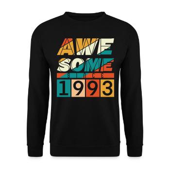 1993 Anniversaire Naissance Année de naissance millésime - Sweat-shirt Unisexe - noir - Devant - Alina (178cm) & Michal (187cm)