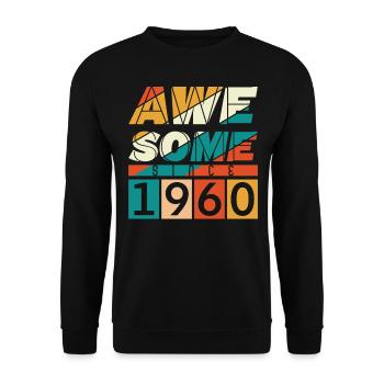 1960 Anniversaire Naissance Année de naissance millésime - Sweat-shirt Unisexe - noir - Devant - Alina (178cm) & Michal (187cm)