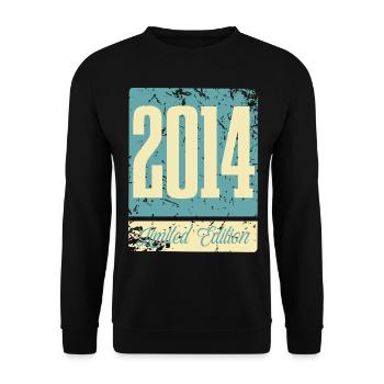 2014 Anniversaire de naissance Année de naissance - Sweat-shirt Unisexe - noir - Devant - Alina (178cm) & Michal (187cm)