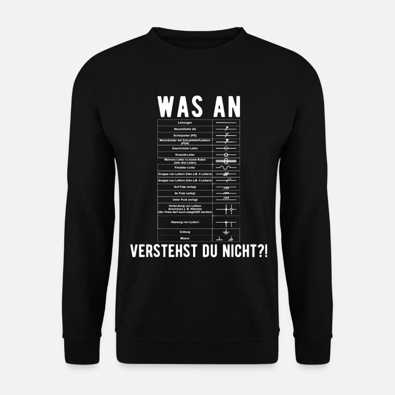 Elektroinstallateur Elektrotechnik Elektromeister - Unisex Pullover - Schwarz