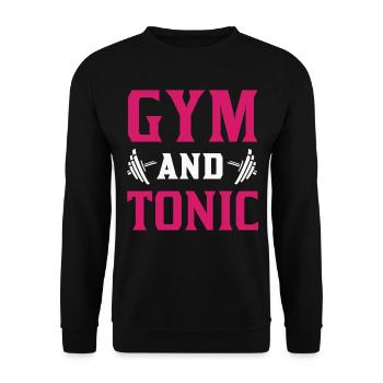 GYM Sport Fitness Training Workout dicton amusant - Sweat-shirt Unisexe - noir - Devant - Alina (178cm) & Michal (187cm)