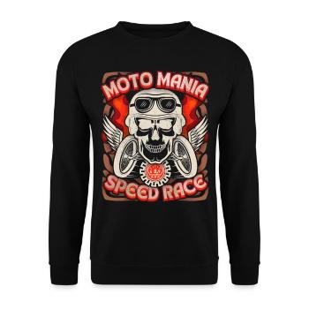 Skull Skull Angel Wings Motocycliste Dicton - Sweat-shirt Unisexe - noir - Devant - Alina (178cm) & Michal (187cm)