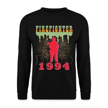 1994 Jahrgang feuerwehrmann Vater Geburtstag - Unisex Pullover - Schwarz - Vorne - Alina (178cm) & Michal (187cm)