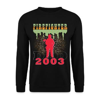 2003 Jahrgang feuerwehrmann Vater Geburtstag - Unisex Pullover - Schwarz - Vorne - Alina (178cm) & Michal (187cm)