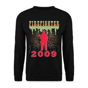 2009 Jahrgang feuerwehrmann Vater Geburtstag - Unisex Pullover - Schwarz - Vorne - Alina (178cm) & Michal (187cm)