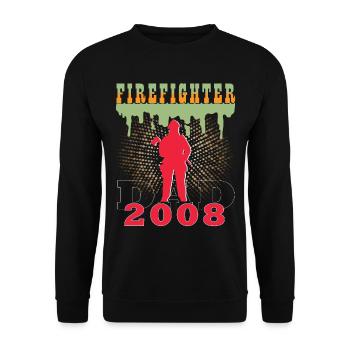 2008 Jahrgang feuerwehrmann Vater Geburtstag - Unisex Pullover - Schwarz - Vorne - Alina (178cm) & Michal (187cm)