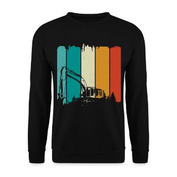 Excavator - Unisex Sweatshirt - black - Front - Alina (178cm) & Michal (187cm)