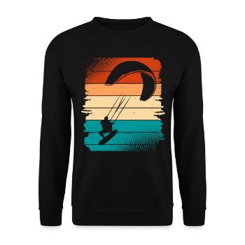 Kitesurfer Kiteboard Kitesurfen Kitesurf - Unisex Pullover - Schwarz - Vorne - Alina (178cm) & Michal (187cm)