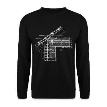 Roofer Draughtsman Master Roofer Funny - Unisex Sweatshirt - black - Front - Alina (178cm) & Michal (187cm)