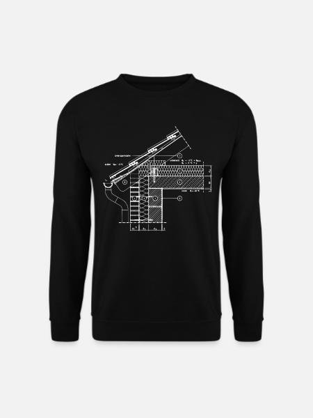 Dachdecker Bauzeichner Dachdeckermeister lustiges - Unisex Pullover - Schwarz