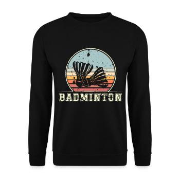 Badminton - Unisex Pullover - Schwarz - Vorne - Alina (178cm) & Michal (187cm)