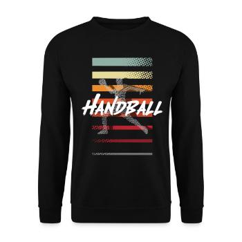 Handball Handballer - Unisex Pullover - Schwarz - Vorne - Alina (178cm) & Michal (187cm)