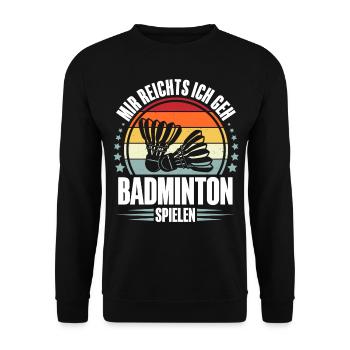 Badminton - Unisex Pullover - Schwarz - Vorne - Alina (178cm) & Michal (187cm)