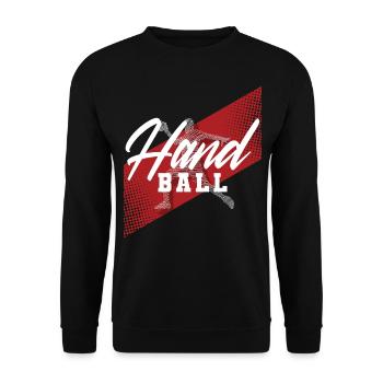 Handball Handballer - Unisex Pullover - Schwarz - Vorne - Alina (178cm) & Michal (187cm)