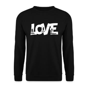 SUP Girl Stand Up Paddling Watersports - Unisex Sweatshirt - black - Front - Alina (178cm) & Michal (187cm)