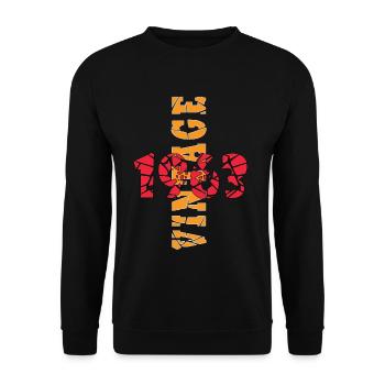Hergestellt 1963, Geboren 1963 Geburtstag - Unisex Pullover - Schwarz - Vorne - Alina (178cm) & Michal (187cm)