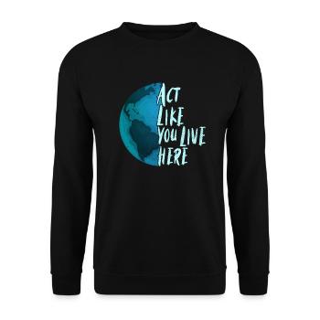 Recyclage pour les enfants Changement climatique et - Sweat-shirt Unisexe - noir - Devant - Alina (178cm) & Michal (187cm)