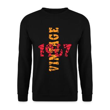 Hergestellt 1967, Geboren 1967 Geburtstag - Unisex Pullover - Schwarz - Vorne - Alina (178cm) & Michal (187cm)