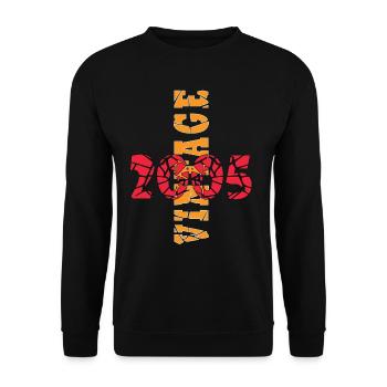 Jahrgang 18. Geburtstag 2005 Sportgeschenk - Unisex Pullover - Schwarz - Vorne - Alina (178cm) & Michal (187cm)
