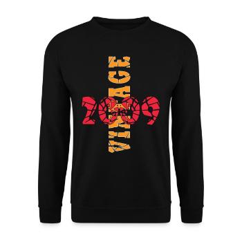 Jahrgang 14. Geburtstag 2009 Sportgeschenk - Unisex Pullover - Schwarz - Vorne - Alina (178cm) & Michal (187cm)