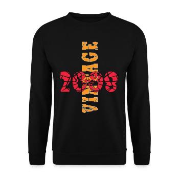 Jahrgang 15. Geburtstag 2008 Sportgeschenk - Unisex Pullover - Schwarz - Vorne - Alina (178cm) & Michal (187cm)
