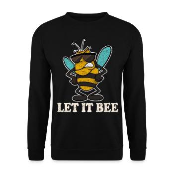 Let It Bee Bienen Imker - Unisex Pullover - Schwarz - Vorne - Alina (178cm) & Michal (187cm)