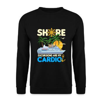 Kreuzfahrt Schiff | Kreuzfahrtreise Meer Geschenke - Unisex Pullover - Schwarz - Vorne - Alina (178cm) & Michal (187cm)