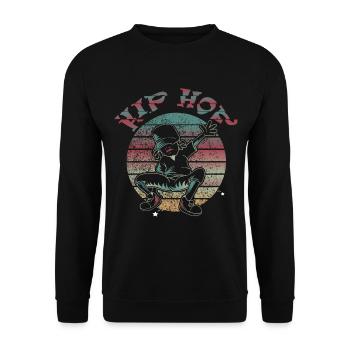 Beat Hip Hop bboy - Unisex Pullover - Schwarz - Vorne - Alina (178cm) & Michal (187cm)