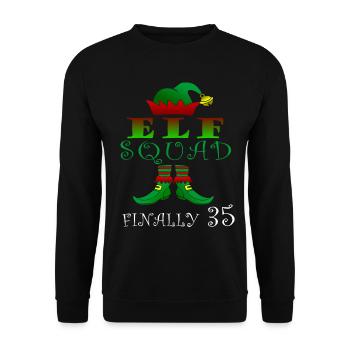 35 Elfen Geburtstags Fantasie - Unisex Pullover - Schwarz - Vorne - Alina (178cm) & Michal (187cm)