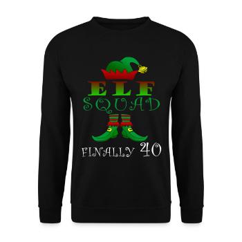 40 Jahre Elfen Geburtstag Fantasie - Unisex Pullover - Schwarz - Vorne - Alina (178cm) & Michal (187cm)