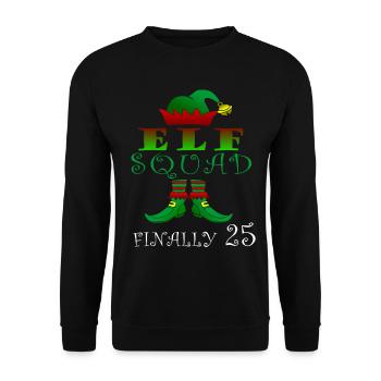 25 Jahre Elfen Geburtstag Fantasie - Unisex Pullover - Schwarz - Vorne - Alina (178cm) & Michal (187cm)