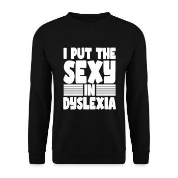 Chemises dyslexiques | Cadeau d’enseignant dyslexique - Sweat-shirt Unisexe - noir - Devant - Alina (178cm) & Michal (187cm)