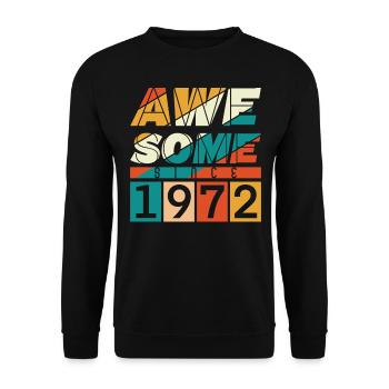 1972 Anniversaire Né Année de naissance millésime - Sweat-shirt Unisexe - noir - Devant - Alina (178cm) & Michal (187cm)