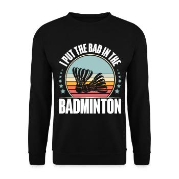 Badminton - Unisex Pullover - Schwarz - Vorne - Alina (178cm) & Michal (187cm)
