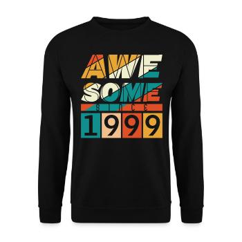 1999 Naissance Anniversaire Année de naissance millésime - Sweat-shirt Unisexe - noir - Devant - Alina (178cm) & Michal (187cm)