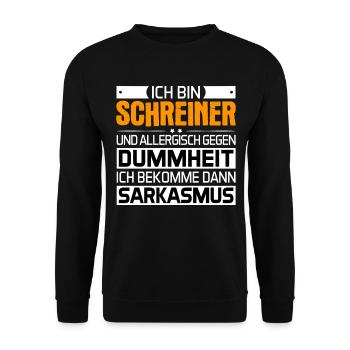 Charpentier drôle dicton charpentier idée cadeau - Sweat-shirt Unisexe - noir - Devant - Alina (178cm) & Michal (187cm)