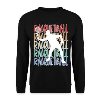 Racquetball Spieler - Unisex Pullover - Schwarz - Vorne - Alina (178cm) & Michal (187cm)