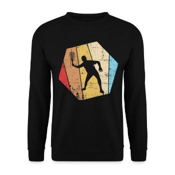 Racquetball Vintage Retro - Unisex Pullover - Schwarz - Vorne - Alina (178cm) & Michal (187cm)