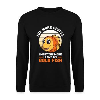 Goldfisch - Unisex Pullover - Schwarz - Vorne - Alina (178cm) & Michal (187cm)