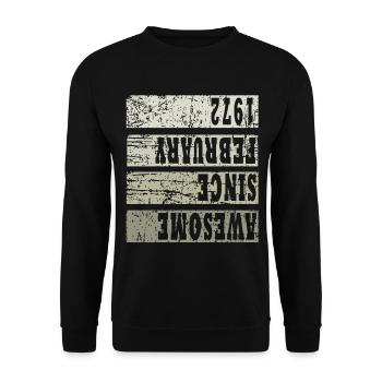1972 En février Millésime - Sweat-shirt Unisexe - noir - Devant - Alina (178cm) & Michal (187cm)
