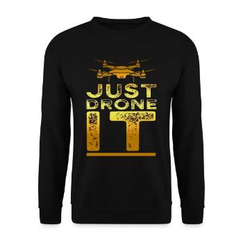 Pilote de drone Quadcopter - Sweat-shirt Unisexe - noir - Devant - Alina (178cm) & Michal (187cm)