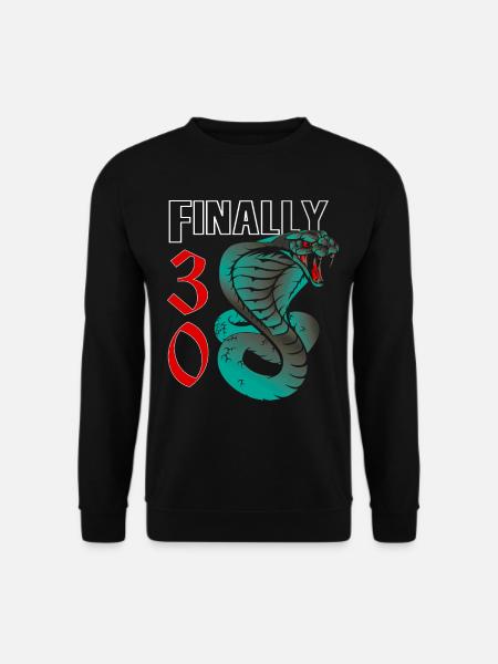 30 Jahre alt, Geburtsspruch - Unisex Pullover - Schwarz