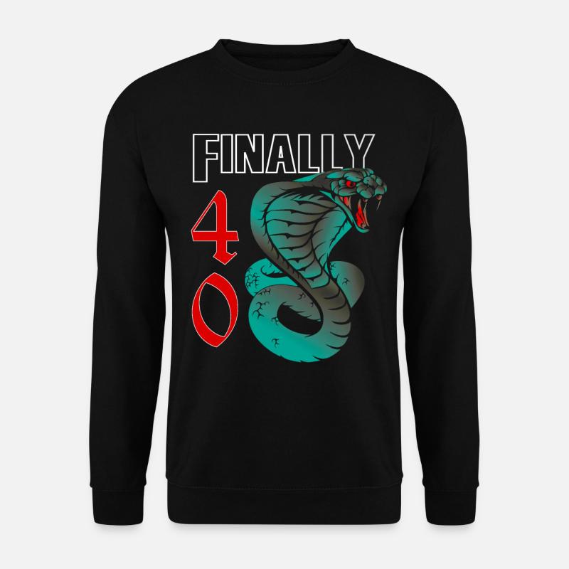 40 Jahre alt, Geburtsspruch - Unisex Pullover - Schwarz