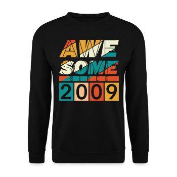 2009 Anniversaire Naissance Année de naissance millésime - Sweat-shirt Unisexe - noir - Devant - Alina (178cm) & Michal (187cm)