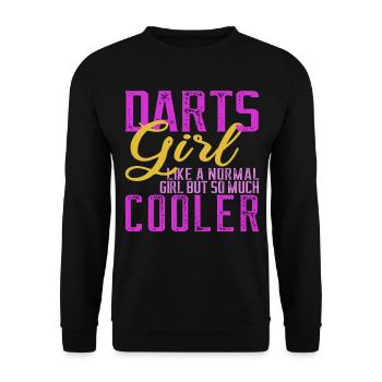 Dart Frauen Darts Queen Mädchen Dartspiele - Unisex Pullover - Schwarz - Vorne - Alina (178cm) & Michal (187cm)