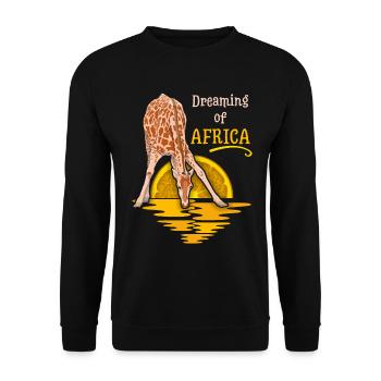 Afrique girafe, coucher de soleil, Afrique dicton - Sweat-shirt Unisexe - noir - Devant - Alina (178cm) & Michal (187cm)
