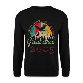 18 ans dragon anniversaire fantaisie - Sweat-shirt Unisexe - noir - Devant - Alina (178cm) & Michal (187cm)