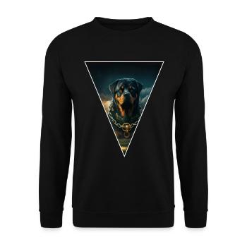 Rottweiler,Chiens Mama,Tête de chien,Dictons de chien,Chiens - Sweat-shirt Unisexe - noir - Devant - Alina (178cm) & Michal (187cm)